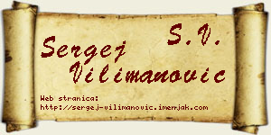 Sergej Vilimanović vizit kartica